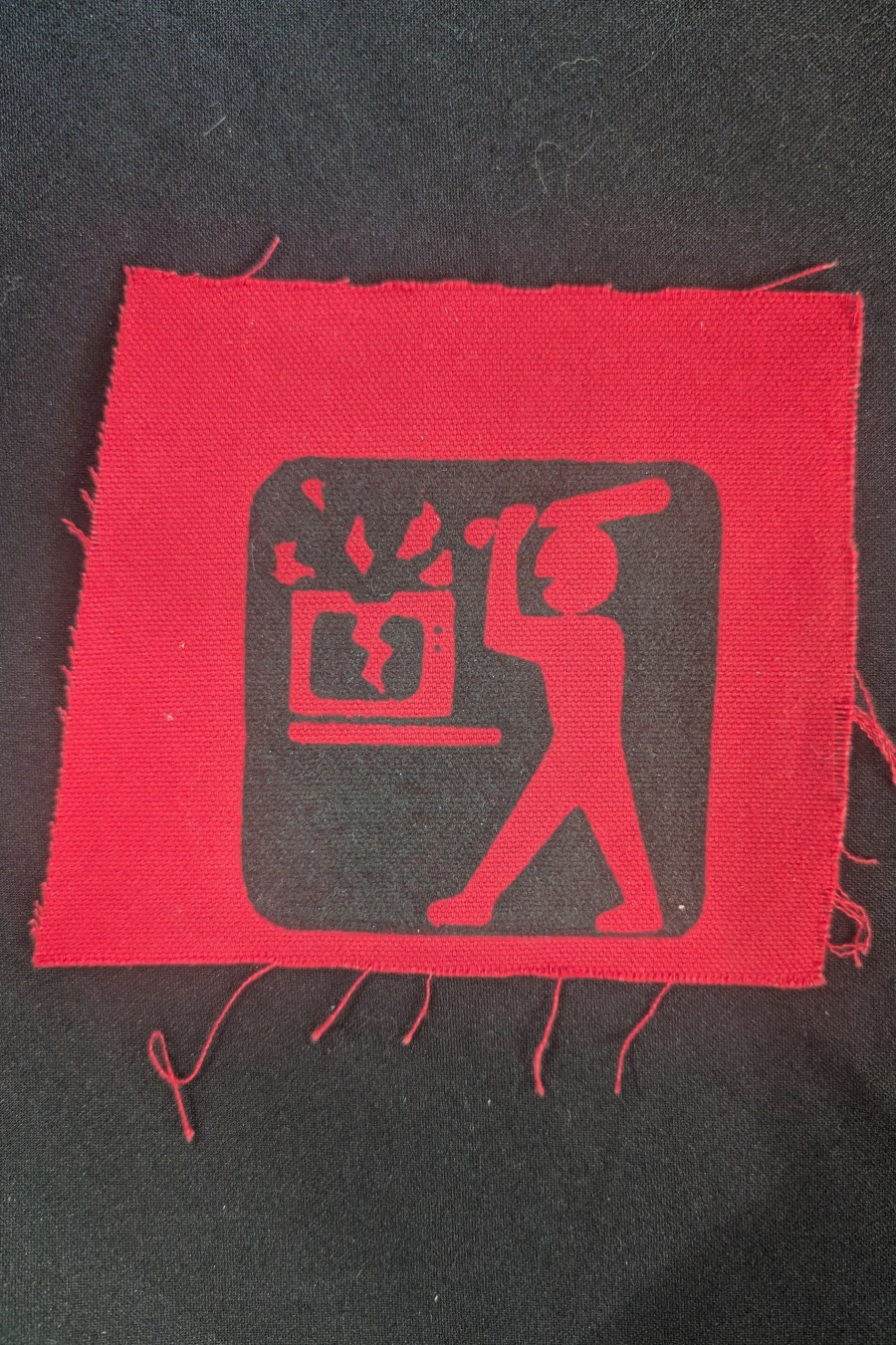 Person Smashing TV