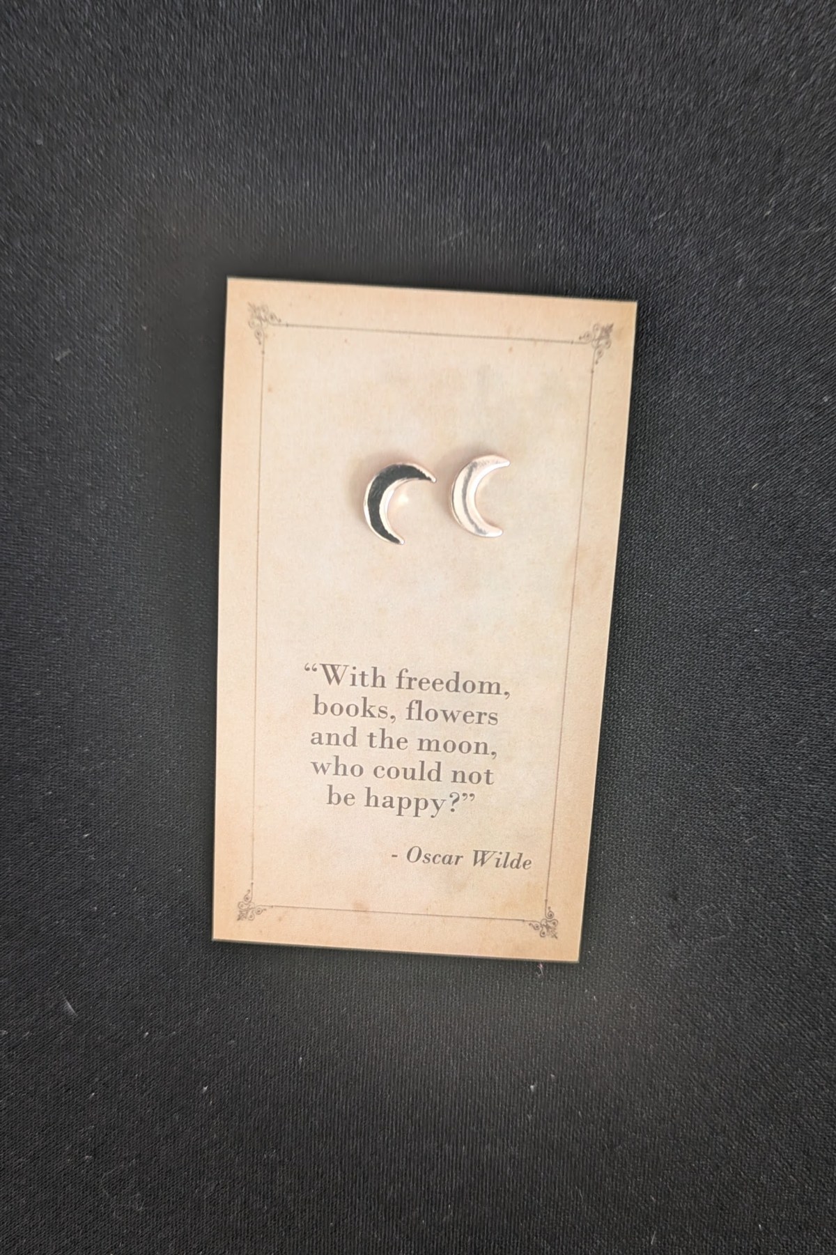 Crescent Moon Post Earrings